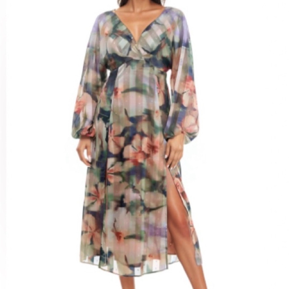 Socialite Multicolor Floral Long Sleeve Dress